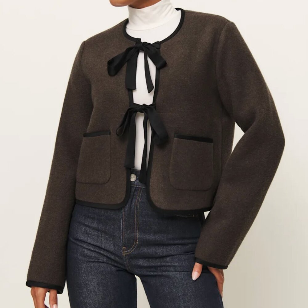 Reformation Daisy Cropped Jacket Size X-Small NWT